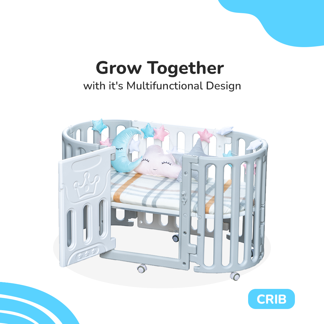 Alex Daisy Jasper Multifunction Baby Crib/Baby Cot (with Mattress / 0-12 Years)