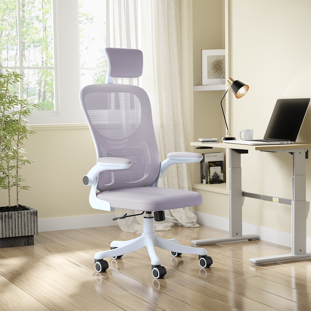 Alex Daisy Plastic Flexo Ergonomic Office Chair Study Chair Computer Chair With Headrest Gray