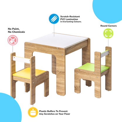 Alex Daisy Sweden Kids Activity Table & Chairs Set (1 Table + 2 Chairs)