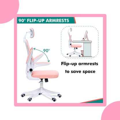 Alex Daisy Plastic Flexo Ergonomic Office Chair/Study Chair/Computer Chair (With Headrest)