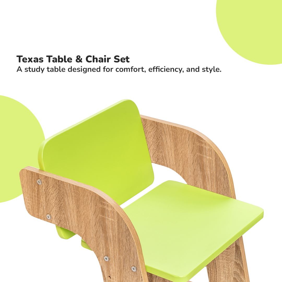 Alex Daisy Texas Height Adjustable Kids Study Table and Chair Set