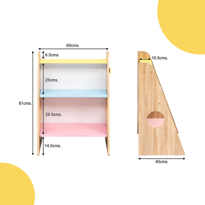 Alex Daisy Texas Three-layer Multipurpose Bookcase/Shoe Rack/Toy Organizer for Kids | Book Shelf | Shelve for Books Storage | Children Book Rack | Storage Rack
