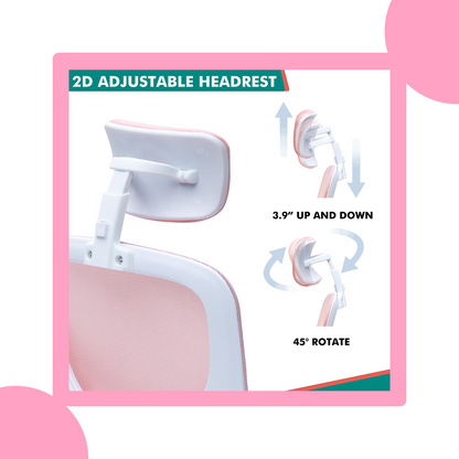 Alex Daisy Plastic Flexo Ergonomic Office Chair/Study Chair/Computer Chair (With Headrest)