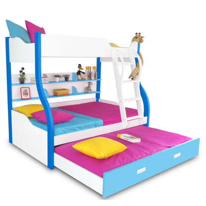 Alex Daisy Columbia Bunk with Trundle Bed - Space-Saving Kids’ Bed