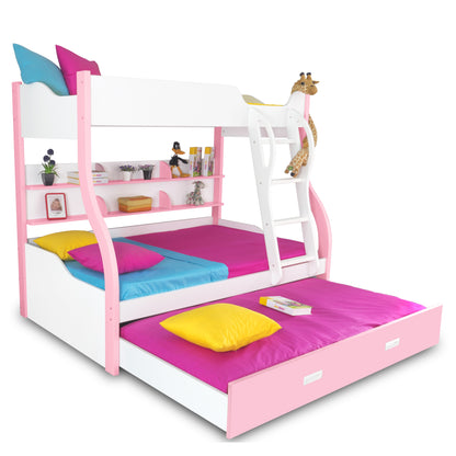 Alex Daisy Columbia Bunk with Trundle Bed - Space-Saving Kids’ Bed