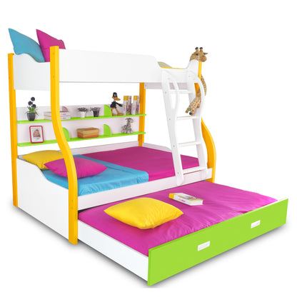 Alex Daisy Columbia Bunk with Trundle Bed - Space-Saving Kids’ Bed