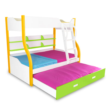 Alex Daisy Columbia Bunk with Trundle Bed - Space-Saving Kids’ Bed