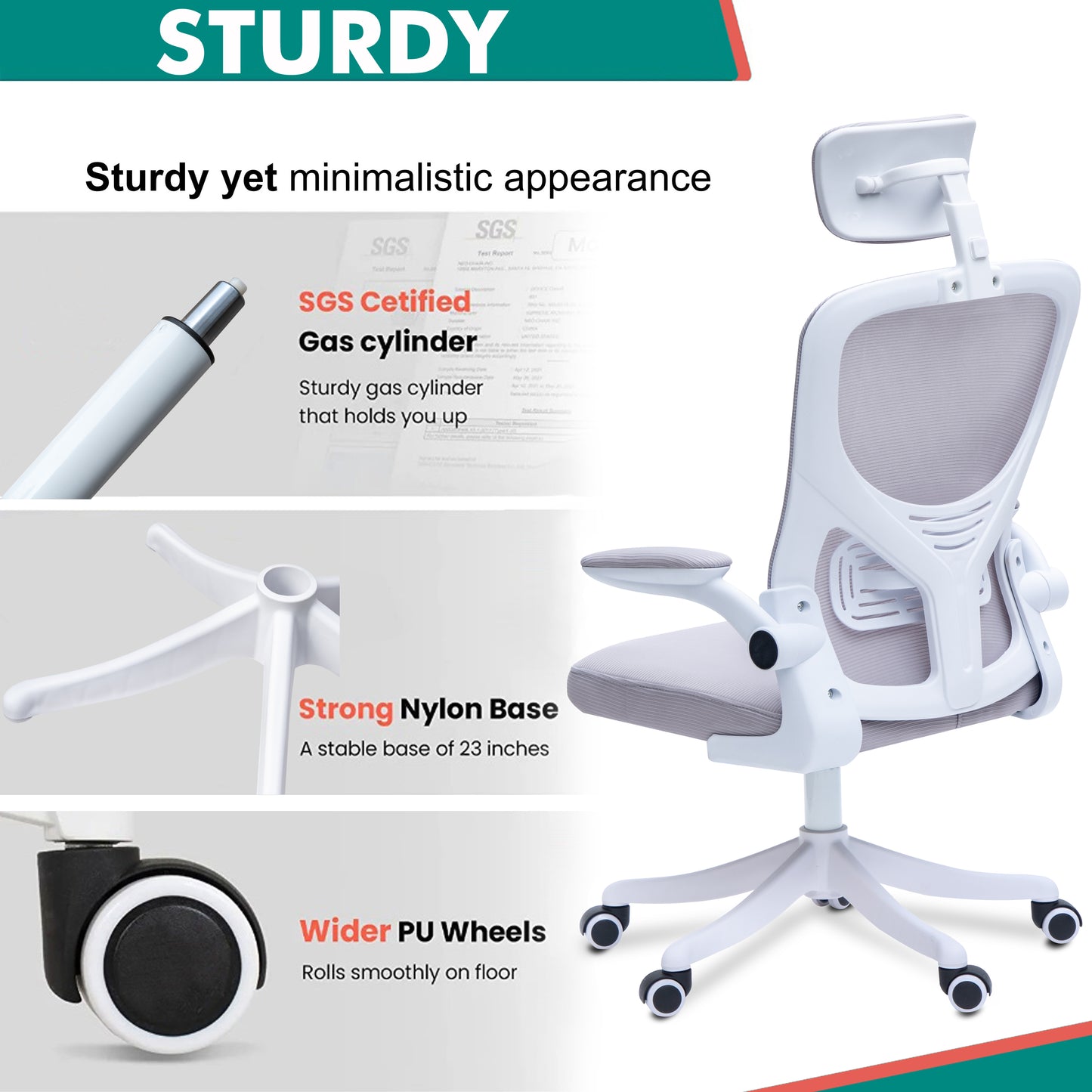 Alex Daisy Flexo Ergonomic Office Chair/Study Chair/Computer Chair (without Headrest)