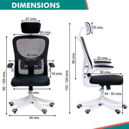 Alex Daisy Flexo Ergonomic Office Chair/Study Chair/Computer Chair (without Headrest)
