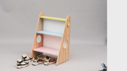 Alex Daisy Texas Three-layer Multipurpose Bookcase/Shoe Rack/Toy Organizer for Kids | Book Shelf | Shelve for Books Storage | Children Book Rack | Storage Rack