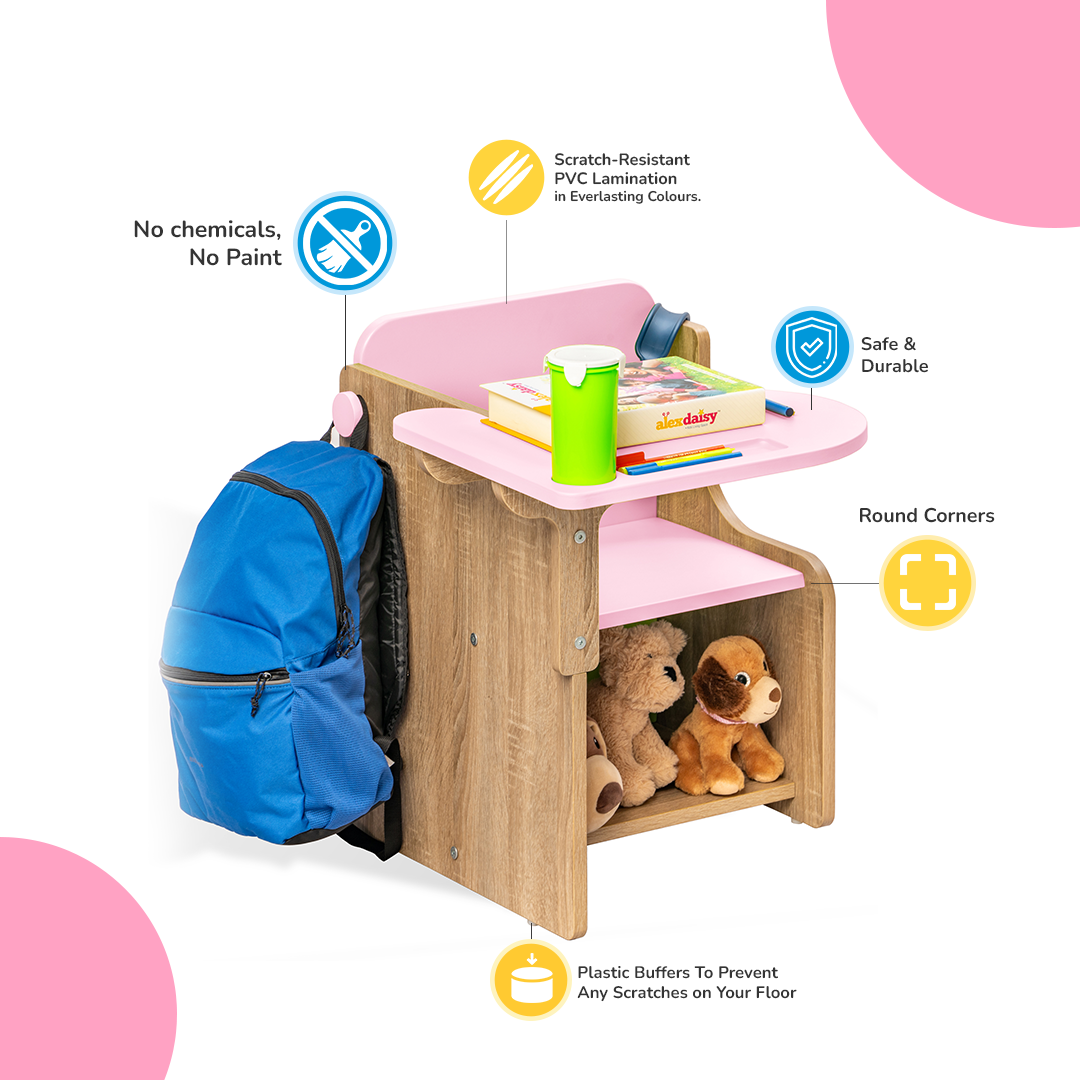 Alex Daisy Engineered Wood Zapper Desk Chair For Kids
